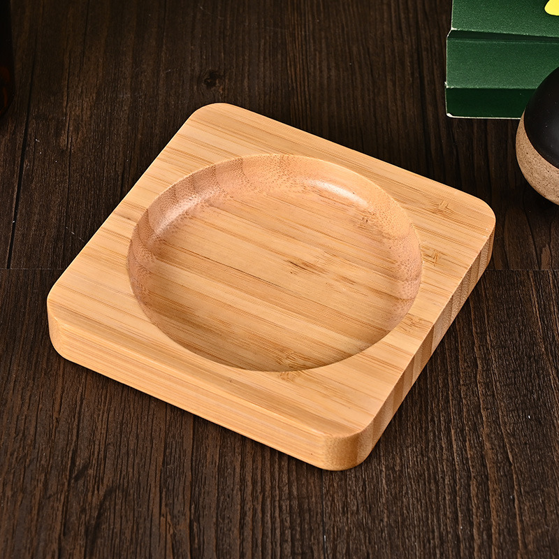 Factory-customized creative new Chinese-style wooden ashtrays, simple and modern Japanese-style wooden ashtrays, square ebony wood, national trend pic 5