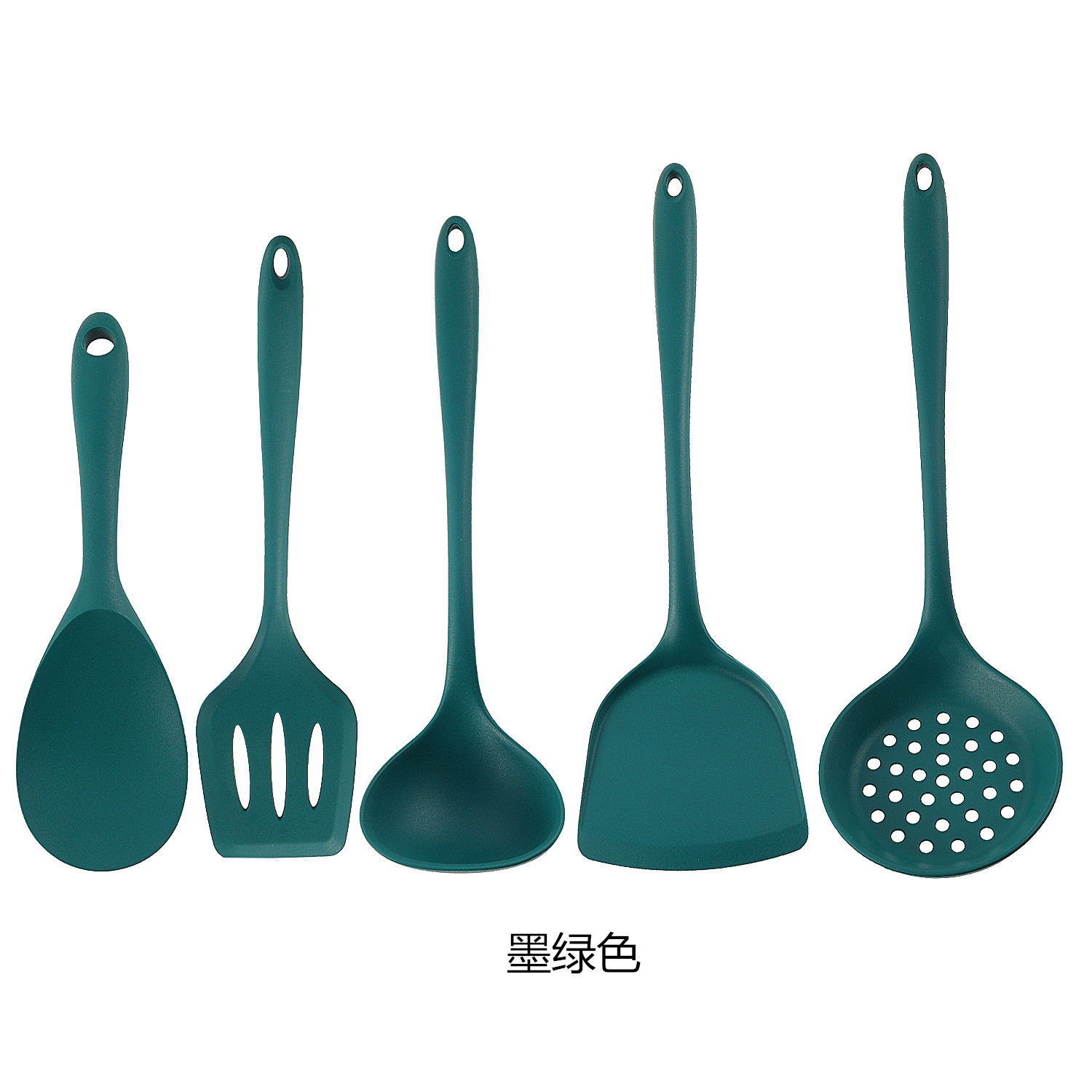 硅胶锅铲中华铲耐高温不粘锅硅胶勺铲套装汤勺漏勺烹饪厨具五件套详情9