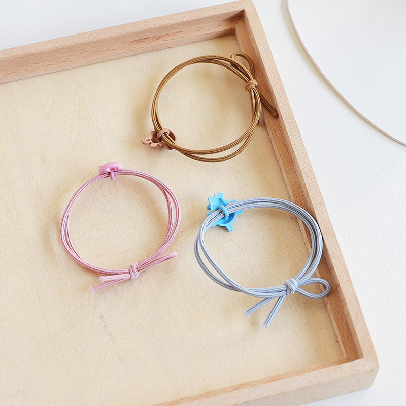 简约可爱猴子小猫高弹力发绳动物合金头绳少女网红ins扎头发皮筋详情9