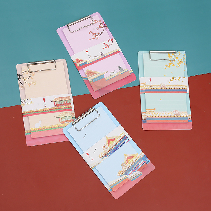 Factory direct sales of sticky note board clips, Chinese-style sticky notes of the Forbidden City, cute and creative portable student sticky note paper pic 2