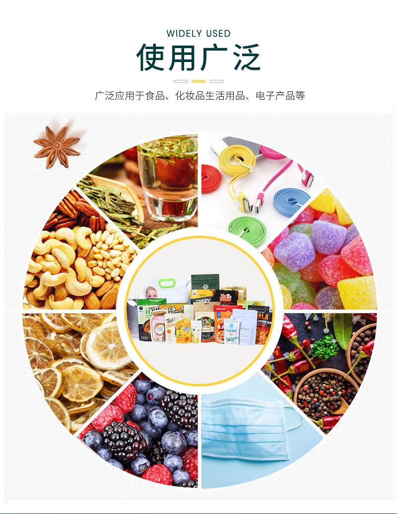 彩印三边封零食自立袋 铝箔面膜袋复合密封化妆品面膜包装袋定印详情19