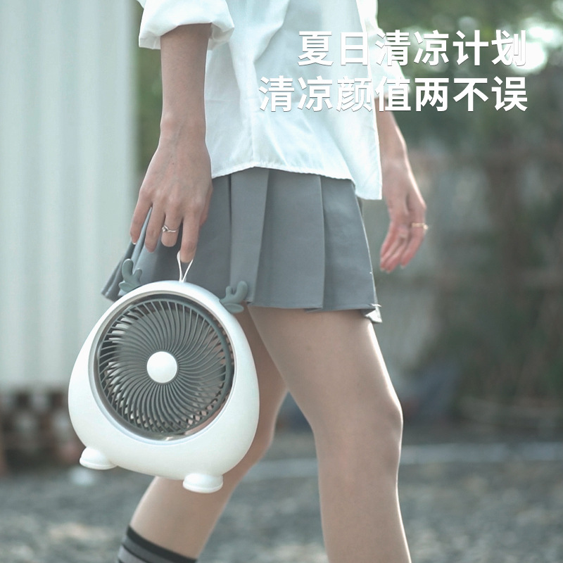 New desktop ubs rechargeable fan, portable outdoor camping small fan gift for desktop office, student dormitory pic 9