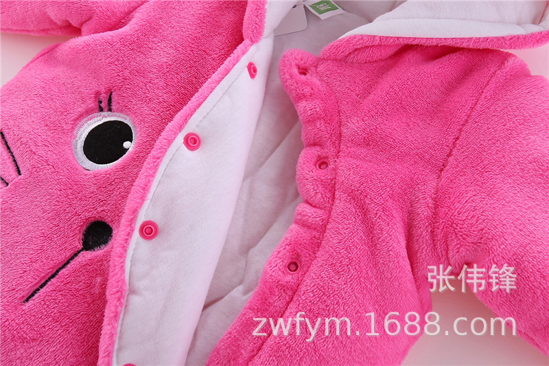 Baby one-piece suit thickened autumn and winter outfits 0 baby clothes for boys and girls 1 newborn autumn clothes winter cotton-padded clothes crawling clothes pic 33