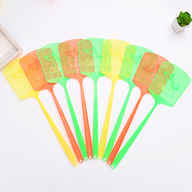 Large-sized household plastic long-handled fly swatter, manual mosquito swatter for summer, with hanging holes for convenient use, wholesale pic 31