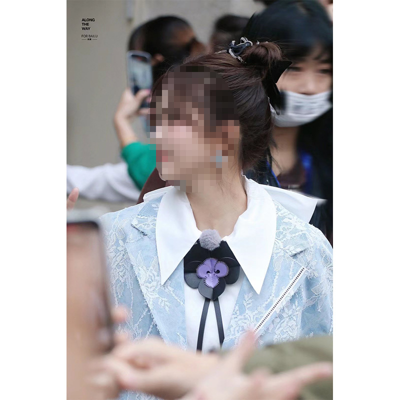 奔跑吧白鹿同款西装外套女复古国风印花白色衬衫短裙衣服潮秋季新详情6
