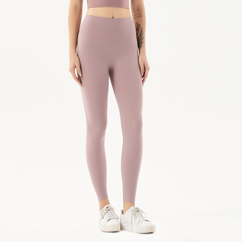 New high-waisted stretch yoga pants without embarrassing lines, tight-fitting running yoga wear for women, and hip-lifting fitness pants pic 12