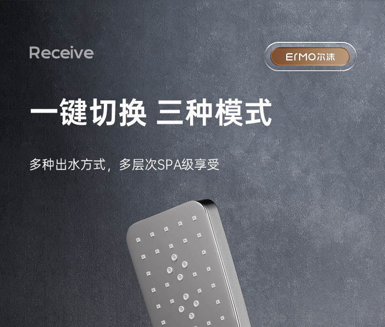 Constant-temperature shower head set, gun gray, household wall-mounted bathroom, rain shower bathroom, pressurized full shower faucet, copper pic 52