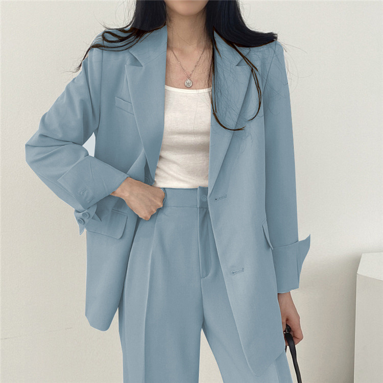 卡其色西装外套女2023新款春秋季韩版小西服套装女士休闲气质上衣详情41