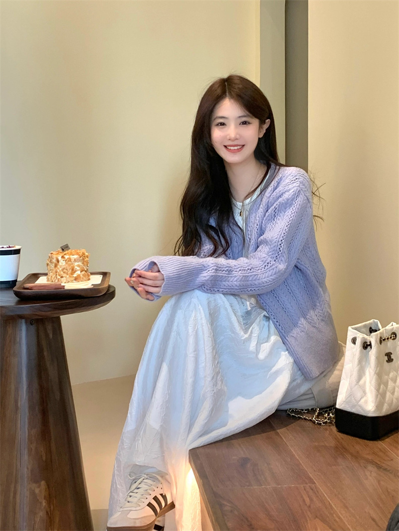 【 Ruida 】 Early Spring 2024 Spring New high-end white dress, cut-out dress, French-style long dress pic 4