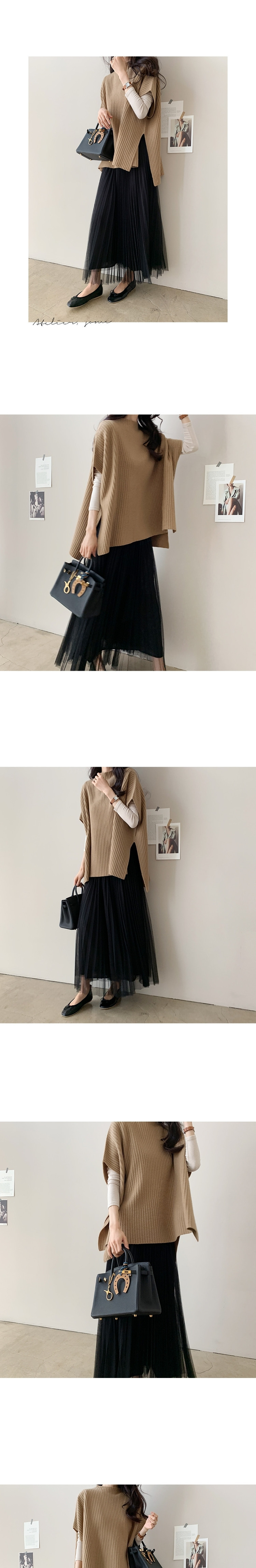 Elegant and mature cape sweater, cape coat, new autumn Japanese and Korean knitted sweater top, loose and slimming, large size pic 6