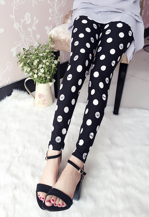 New spring dress, large-sized stretch, colorful star graffiti, personalized leggings for women pic 60