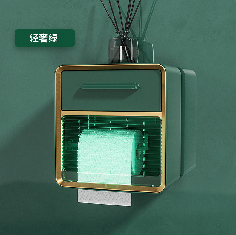 The new bathroom blinds, wall-mounted tissue box, with functions such as visible retractable paper size storage and drawers pic 20