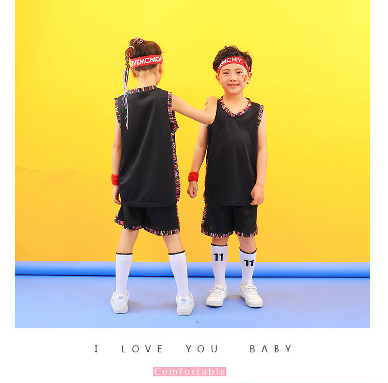 Niños panel de luz de baloncesto ropa se puede personalizar imprimir número imprimir palabra deportes warrior clipper running fit suit DIY training pic 9
