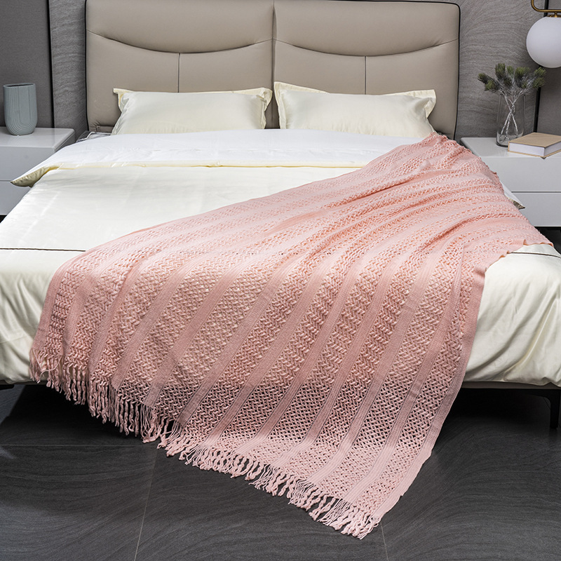 Cross-border blanket, office nap blanket, blanket, summer bed cover, sofa cover blanket, travel woven blanket pic 9