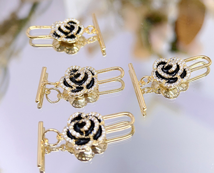 Camellia flower ot drip oil color retention fashionable pearl necklace, bracelet, sweater chain, pendant diy accessories pic 5