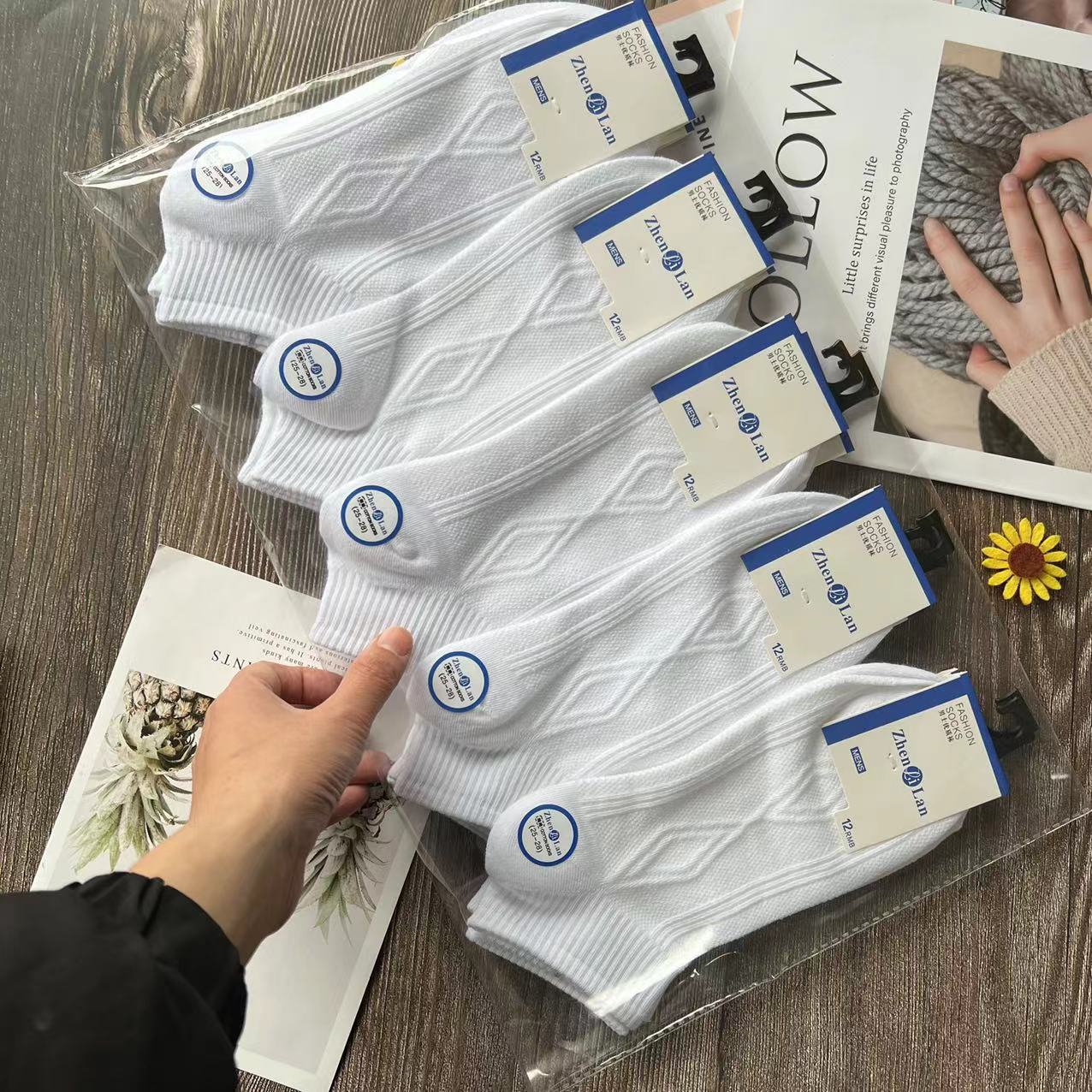 供商超诸暨袜子5-10双女短袜ins潮学院风船袜日系薄款男棉袜批发详情13