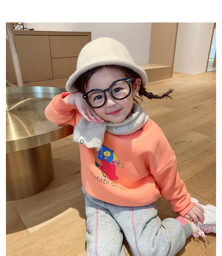 儿童加绒卫衣女童冬季2022新款秋冬韩版百搭上衣小童洋气宝宝冬装详情23