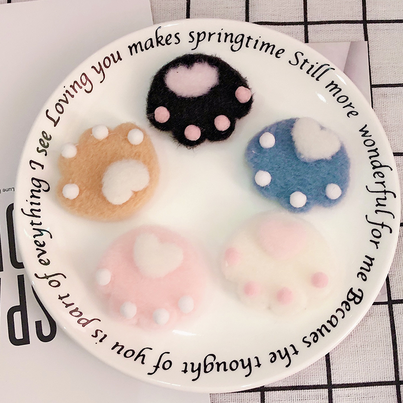 diy accessories, brooches, three-dimensional fluffy pink cat paw scarves, hair accessories, clothing, shoes, socks, bags, fabric, handcrafted materials and accessories pic 1