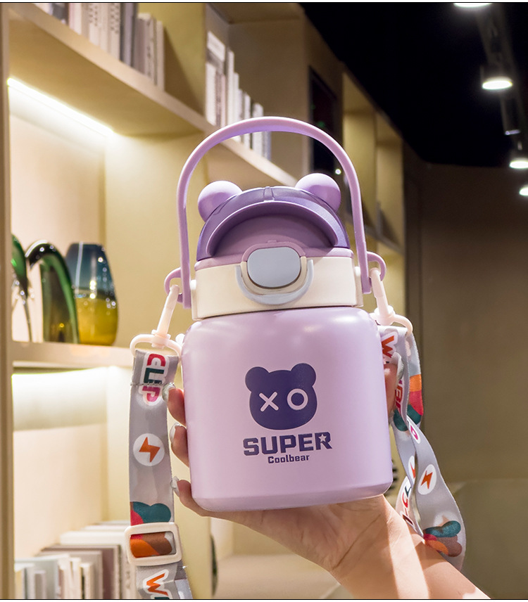 新款网红儿童保温杯可爱便携学生吸管杯316不锈钢大容量水杯详情24