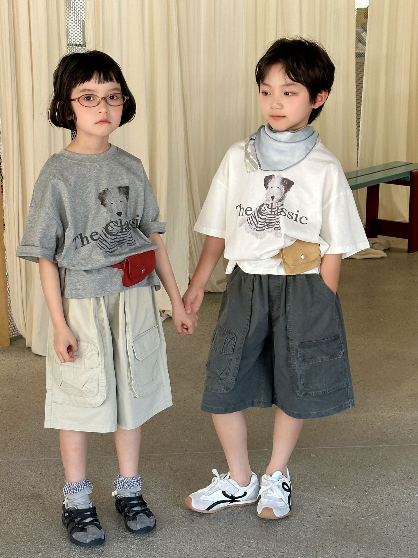 韩国童装短袖25夏季新款儿童可爱狗狗印花t恤男女童休闲百搭上衣详情5