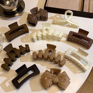 法式抓夹后脑勺发夹女ins韩国气质发卡头饰亚克力蝴蝶鲨鱼夹批发详情7