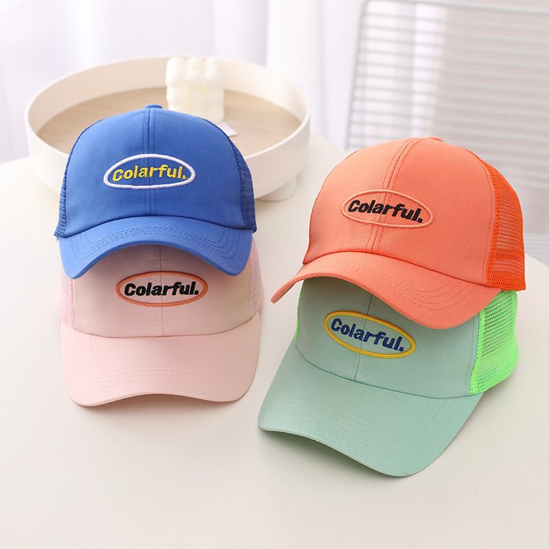 Sombreros para niños verano niñas sombrero de pato bebé mid-big boy gorra de béisbol para niños sombreado protección solar malla sombrero marca de marea pic 2