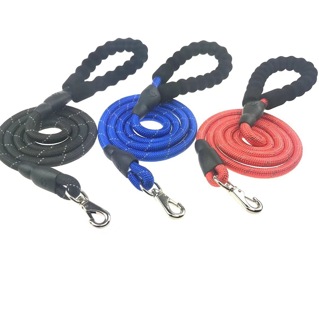 Pet leash K9 dog nylon reflective impact leash round rope Pet supplies in stock pic 7