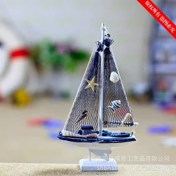 渔网帆船 地中海 家居饰品 船模 创意家居摆件 单帆船 MA04326详情32