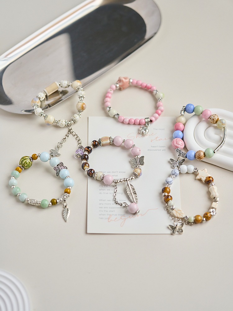 Jingdezhen ceramic bracelet, new Chinese-style jewelry source supply, 10 yuan for 3 bracelets, versatile for women, with a sense of luxury pic 3