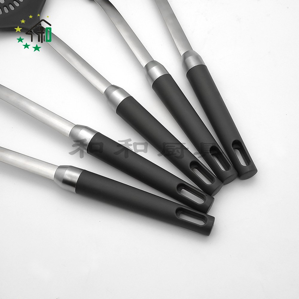 304 stainless steel spatula kitchenware set, kitchen silicone spatula household items, soup spoons, stir-frying and cooking silicone utensils pic 19