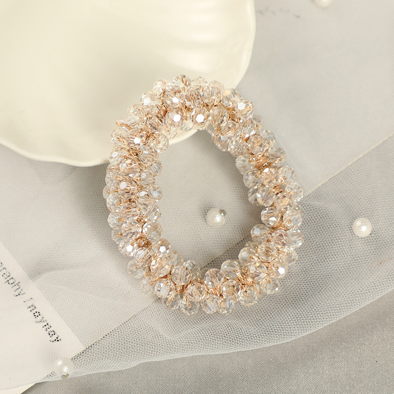 New pearl hair tie Korean style fashionable hair band, elastic crystal hair tie bracelet, forest-tied hair band in stock pic 15