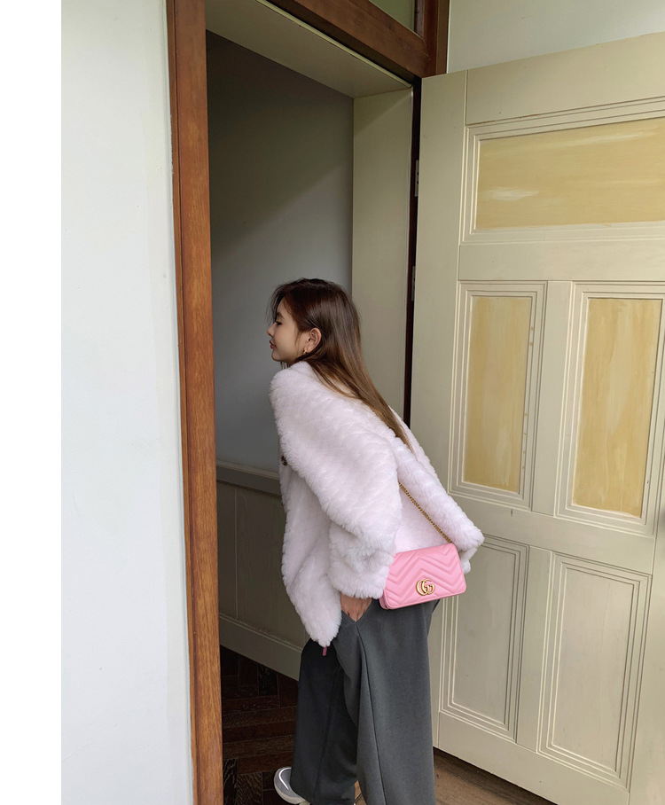 冬季新年羊羔毛皮草短款女网红羊剪绒布加迪全羊毛年轻短外套详情28