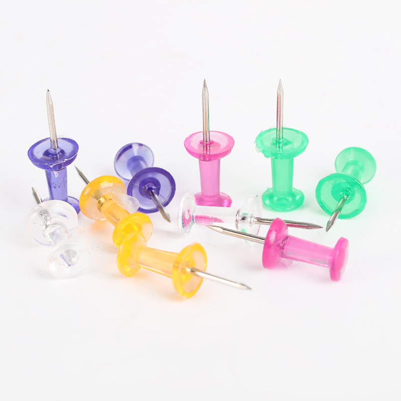 Factory wholesale of color-sized thumbtacks, photo wall hand-pressed large head nails, decorative cork board I-shaped nails pic 14