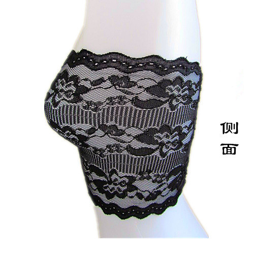 Student single-layer lace without inner lining, transparent strapless, soft, light, breathable, short, fully transparent wrap, one-line bust pic 14