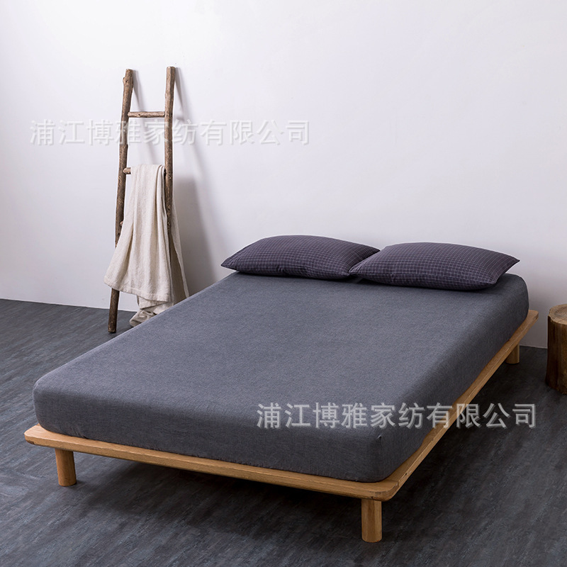 Boya Home Textiles Japanese-style Muji pure cotton bed sheets and bed covers 100% pure cotton bed covers wholesale single student dormitory bedding pic 4