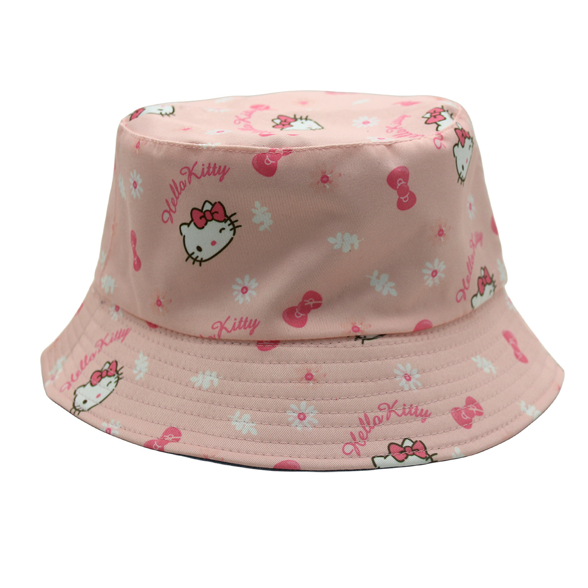 外贸新款库洛米双面戴卡通刺绣渔夫帽动漫周边印刷遮阳帽男女盆帽详情10