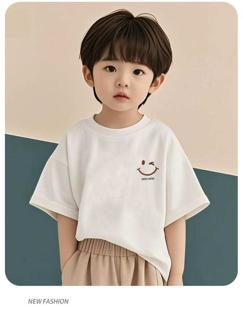 夏季儿童纯棉t袖百搭潮流韩版男女童短袖详情10