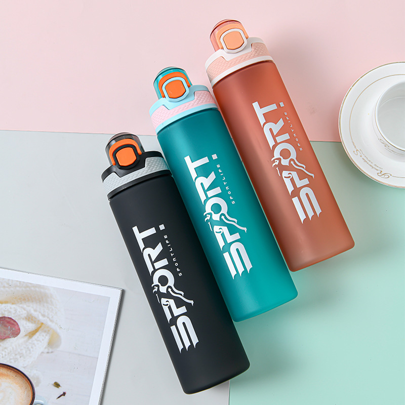 Portable sports frosted water bottle pic 1