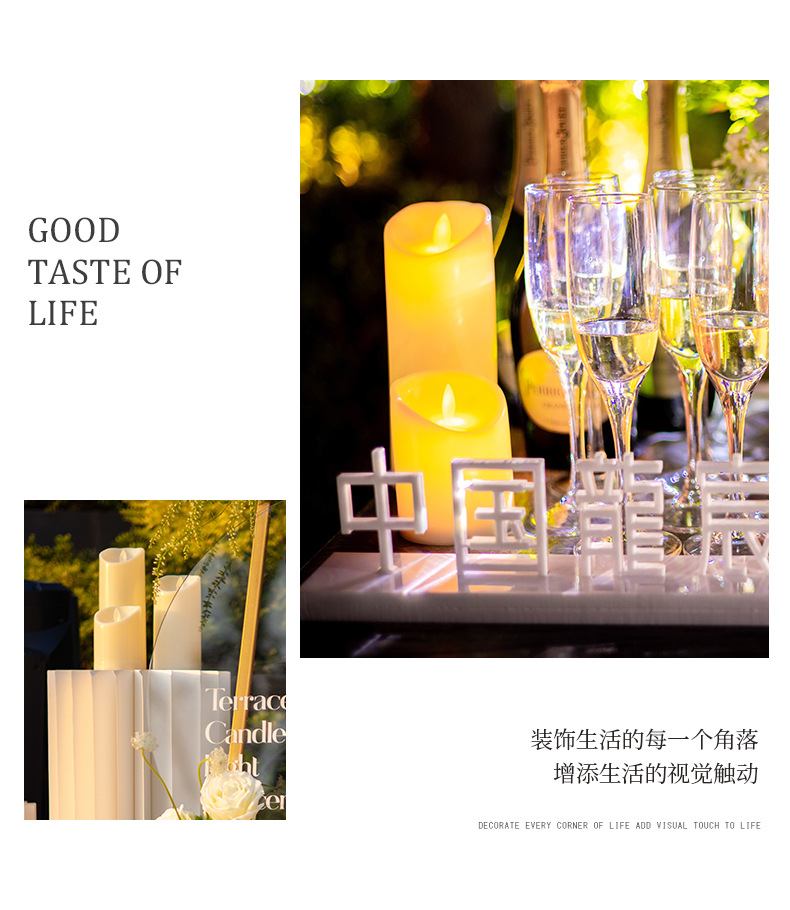 LED swing electronic candles for concerts, weddings, birthdays, murder mystery games, photography, decoration, atmosphere, and simulation candles pic 4