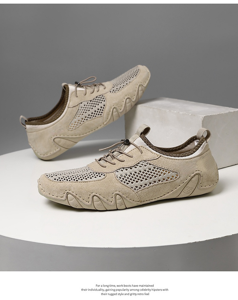 亚马逊热销夏季跨境男士休闲运动鞋大码缝制真皮网面鞋八爪鱼男鞋详情34