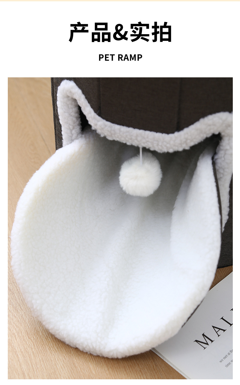 Wholesale of new cross-border foldable double-layer cat beds that are suitable for all seasons, warm, scratch-resistant and washable pet beds pic 10