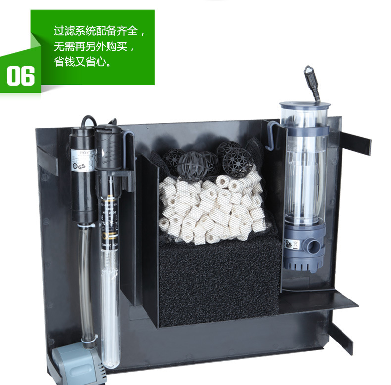 BOYU Dream Aquarium Fashion Fish Tank MH-400 Glass back filter water temperature Adjustment Seawater tank pic 15