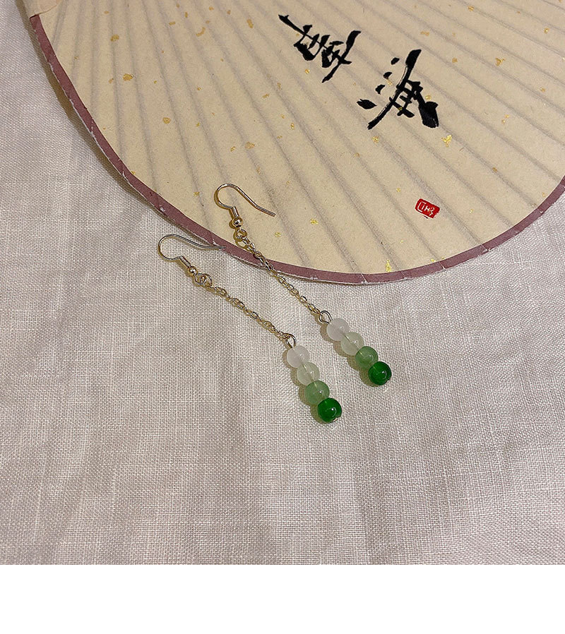 新中式复古渐变珠流苏耳环女汉服古风旗袍耳坠长款气质网红耳饰品详情12