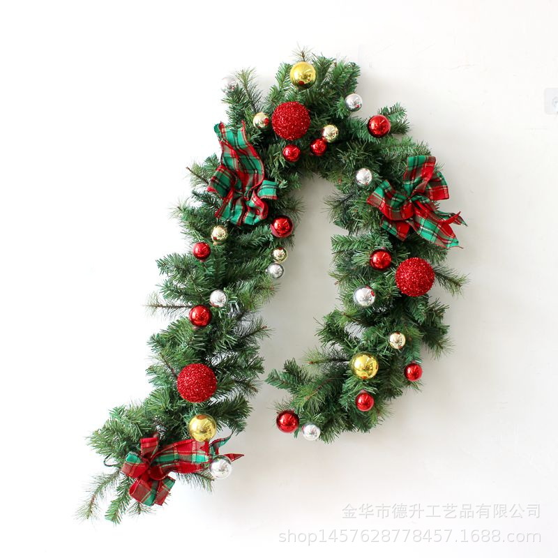 Desheng Cross-border E-commerce Factory supplies Christmas scene decorative hanging ornaments, garlands, PVC pine needles and decorative rattan strips pic 6