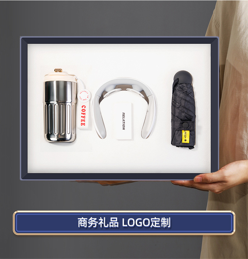 Business gift sets, coffee cups, cervical spine gift boxes, corporate and company customized logo souvenirs for customer activities pic 3
