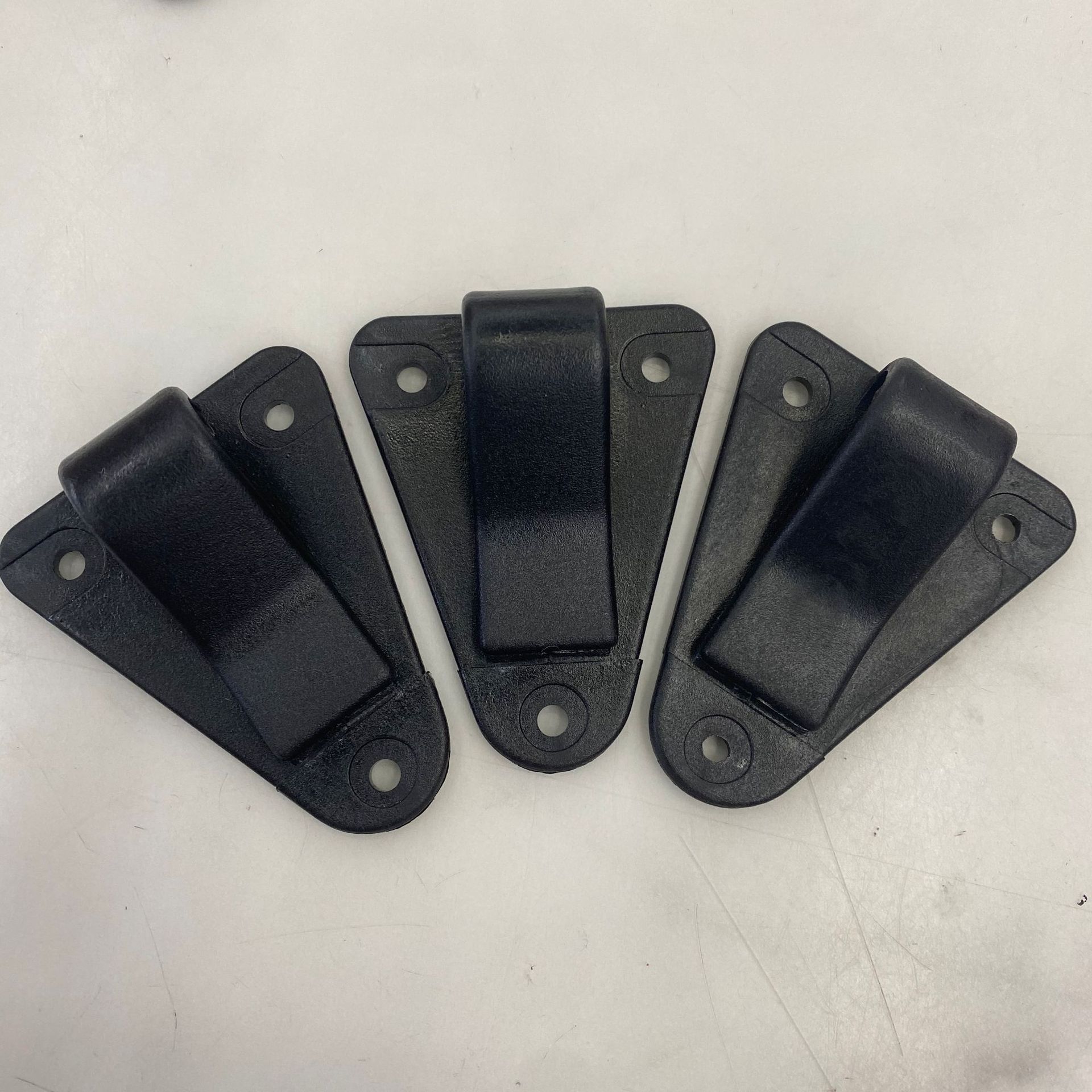 Wholesale of plastic triangular plate hook back clip perforated hook, plastic bag accessories POM polyoxymethylene large hook pic 7