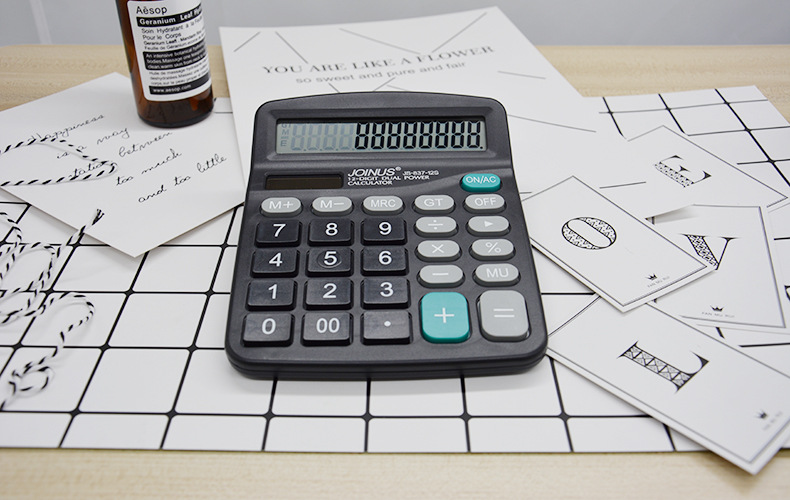 Business, finance and office calculator, 12-digit calculator, LOGO, solar-powered calculator, no electricity pic 5