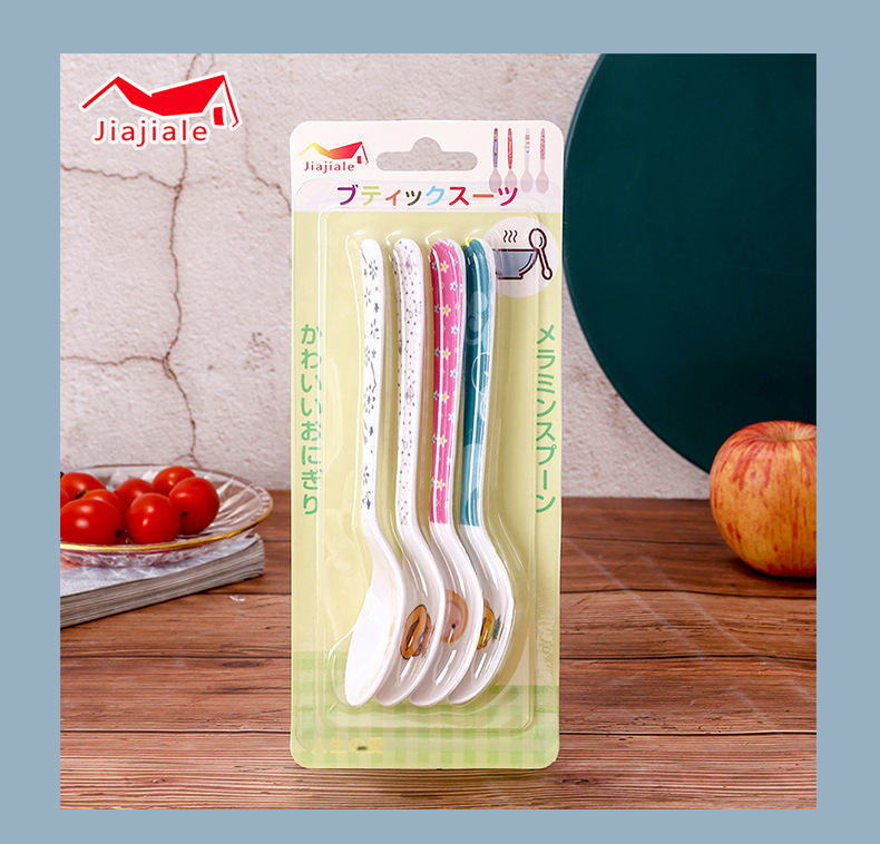 Melamine spoon, long-handled spoon, porcelain imitation colored hook spoon, porcelain imitation ramen hot pot spoon, soup spoon, spoon, commercial restaurant pic 7