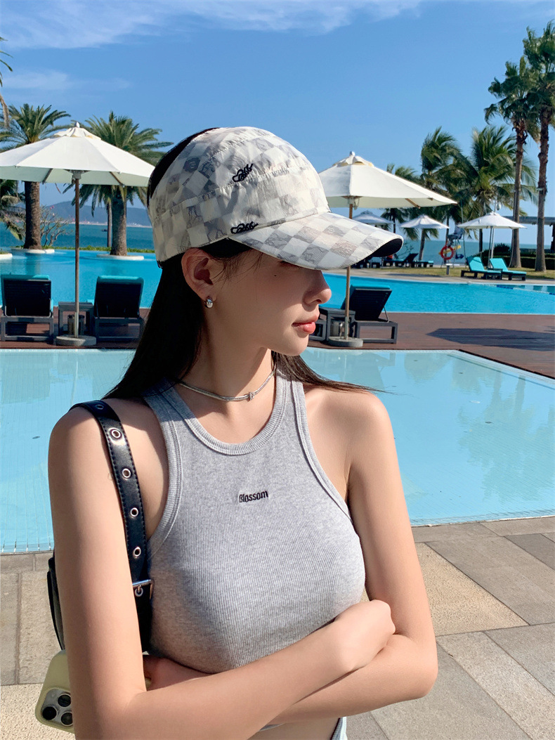 可扎高马尾棒球帽女士夏季网红运动太阳帽空顶遮阳防晒帽鸭舌帽潮详情3