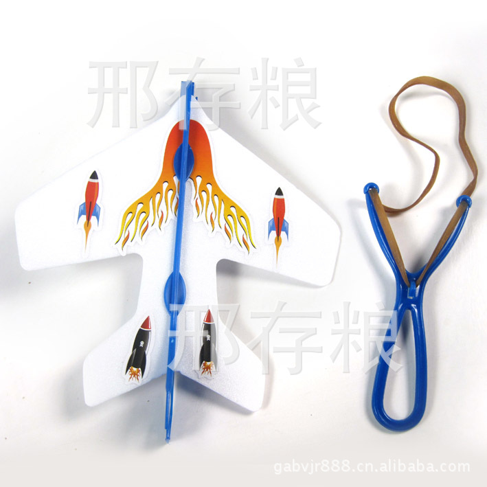 Catapult aircraft model, flash elastic spinning aircraft technology small production, luminous elastic aircraft toy pic 4